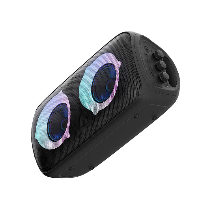 Altavoz portátil IPX4 resistente al agua de 80 W con salida para fiestas al aire libre con graves extra profundos