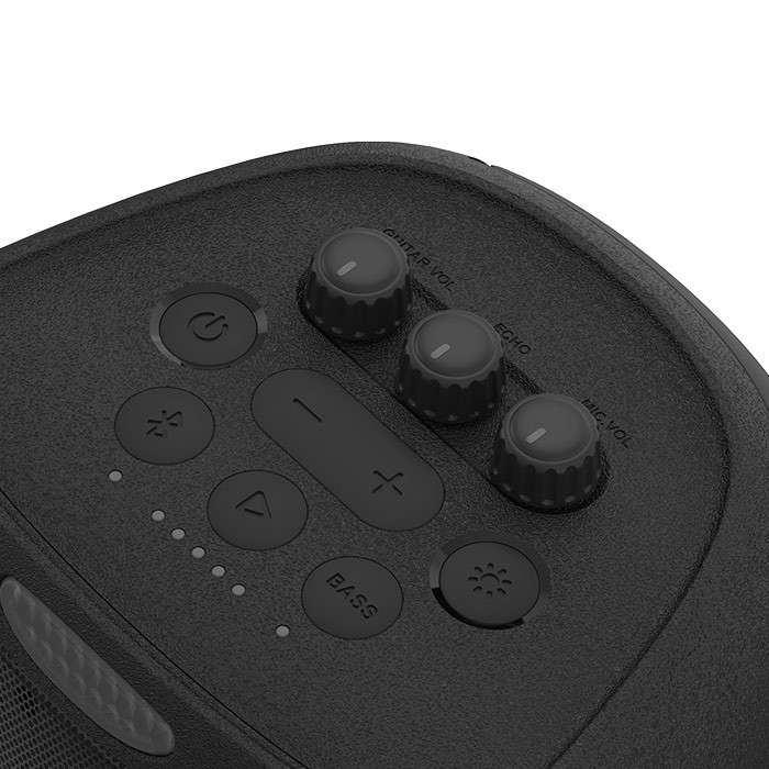 Altavoz portátil IPX4 resistente al agua de 80 W con salida para fiestas al aire libre con graves extra profundos