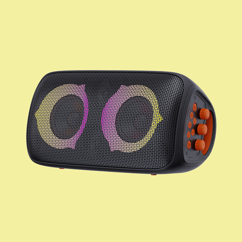 Bluetooth negro V5.3 altavoz de fiesta al aire libre con batería 4\u03a9 Impedancia ABS hierro