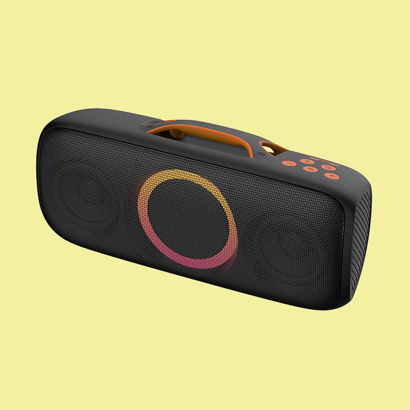 Altavoz de fiesta al aire libre a prueba de agua negro con 40W de batería del conductor Fuente de alimentación 7.2V 2500mAh Capacidad IPX4