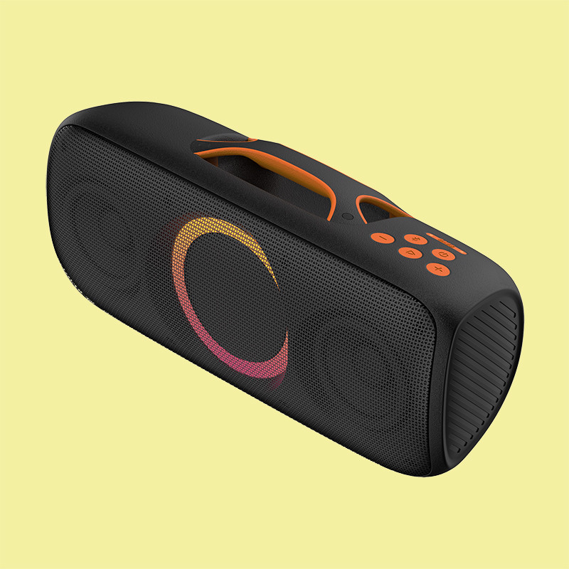 40W negro ABS batería de hierro altavoz de fiesta al aire libre con 10 metros de alcance inalámbrico