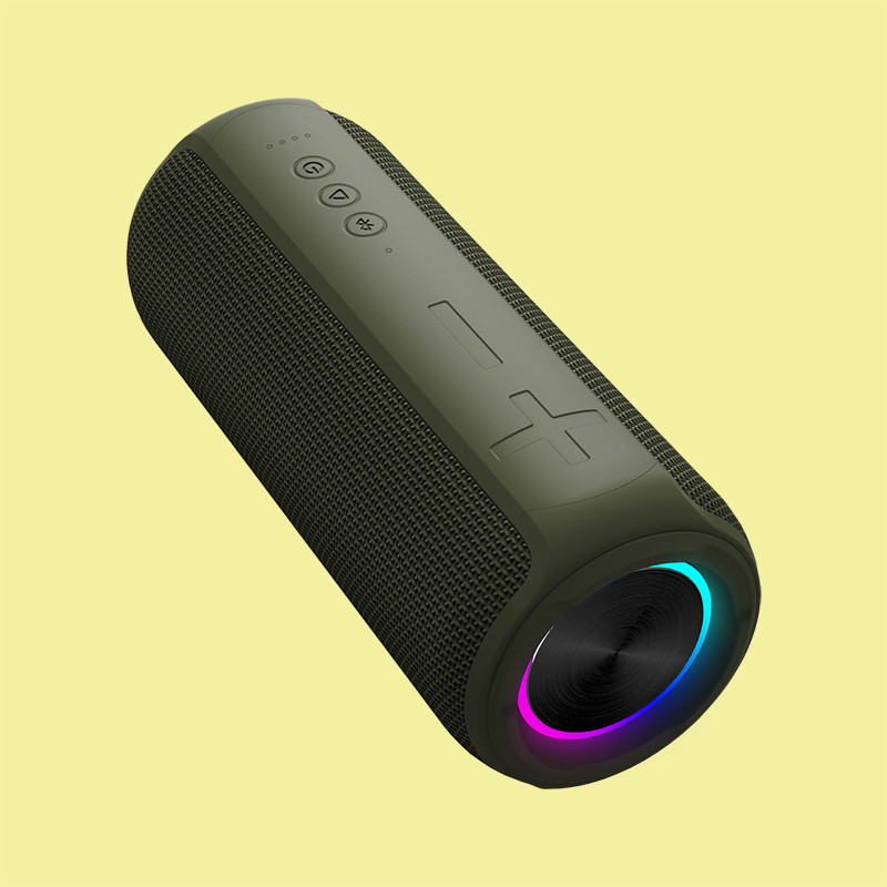 5V 2A 30W Potente altavoz de bajo LED luz Bluetooth con tarjeta SD AUX IN