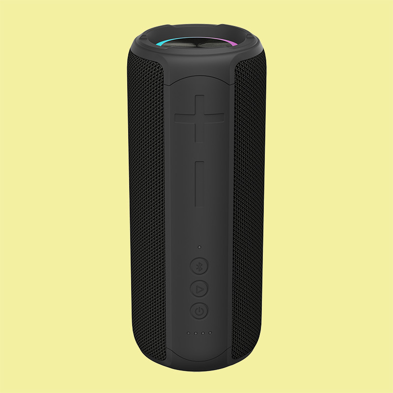 Altavoz Bluetooth portátil de luz LED con TPU ABS textil 10W * 2 salida para emparejamiento TWS y llamadas libres de manos