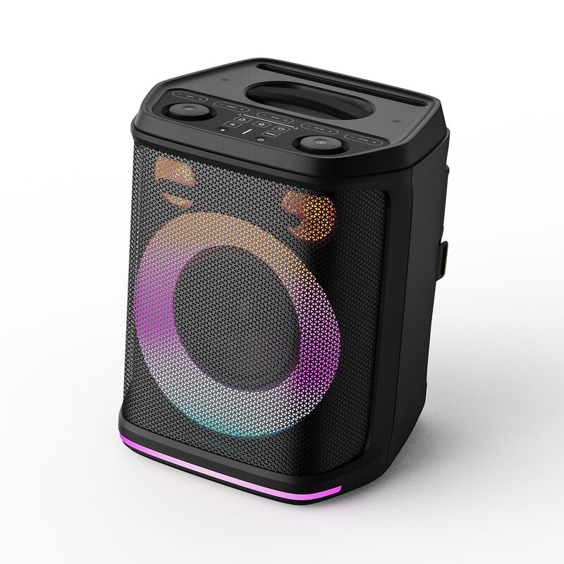 Altavoz para fiestas al aire libre de 120W con bajos profundos y micrófono inalámbrico para karaoke Bluetooth