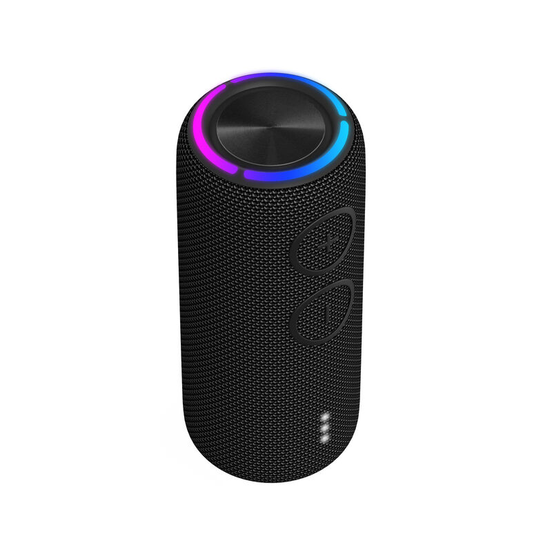 Altavoz bluetooth de fábrica de marca 20W TWS con luz LED RGB recargable, altavoces inalámbricos para exteriores con soporte para tarjeta de memoria, altavoz bluetooth